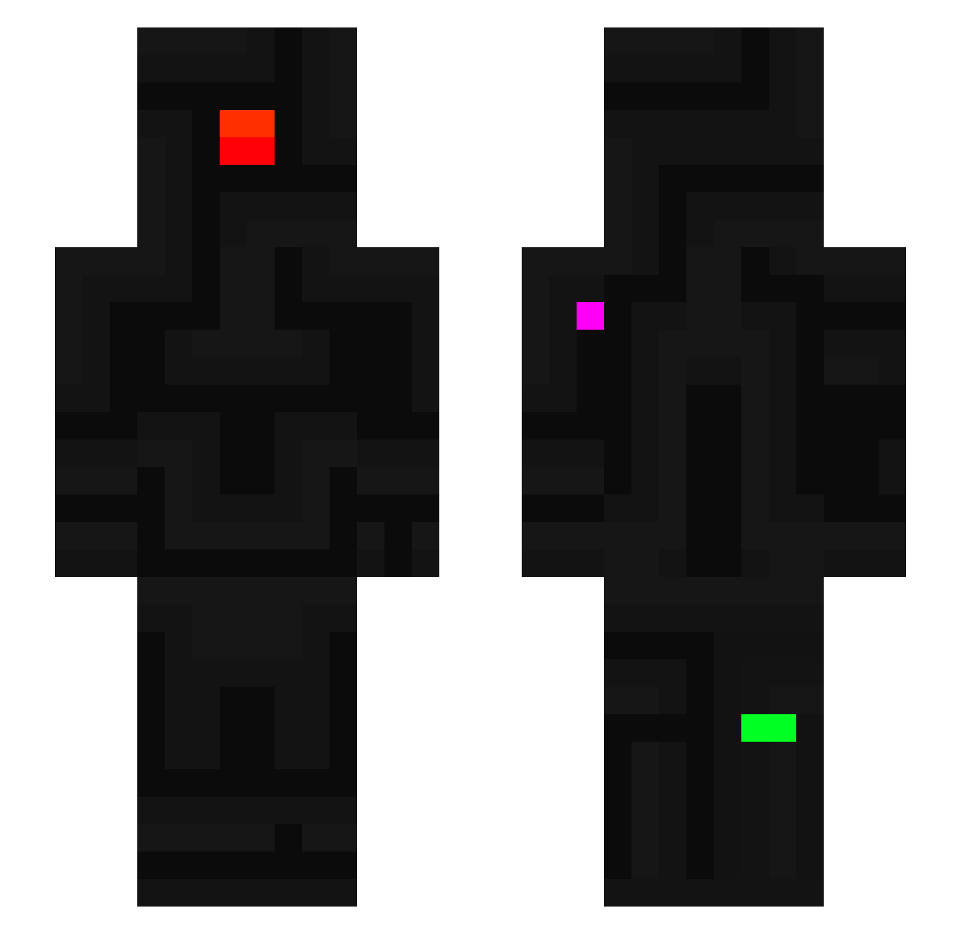 Skribl_ Minecraft skin, front and back view