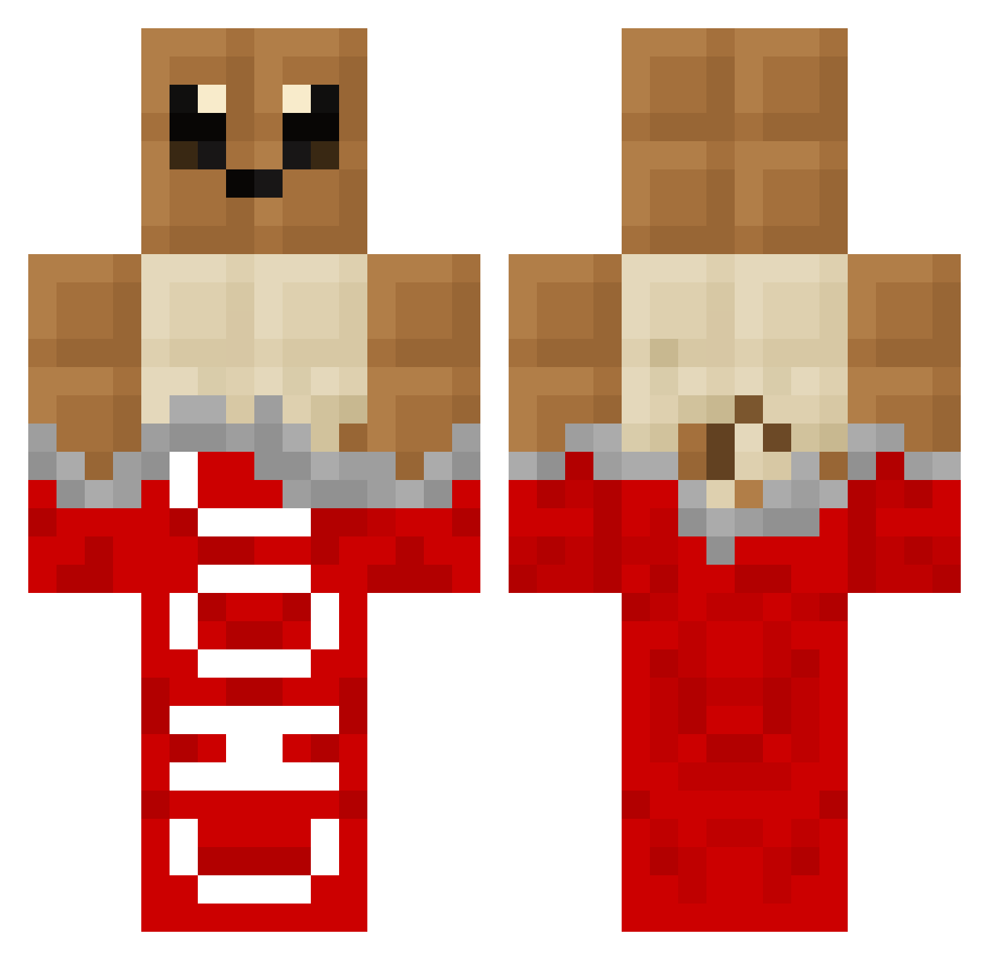 IEatXanLikeCandy Minecraft skin, front and back view
