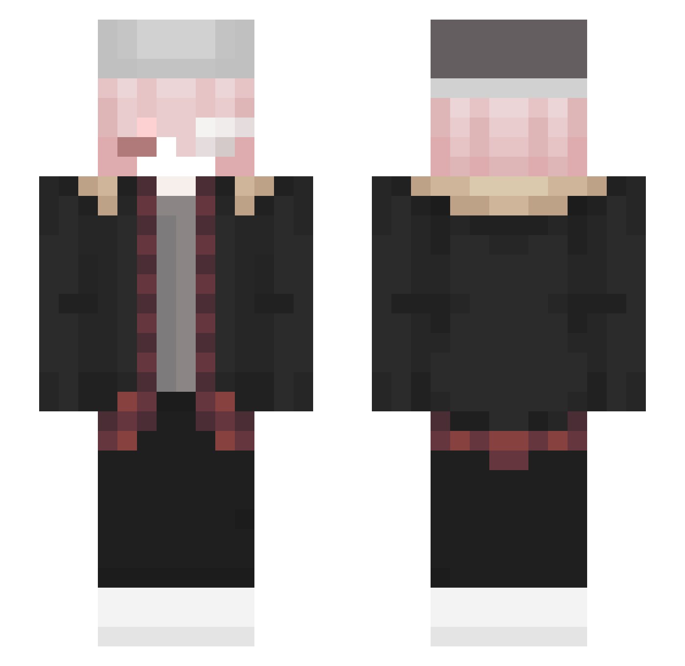 ajaxology Minecraft skin, front and back view
