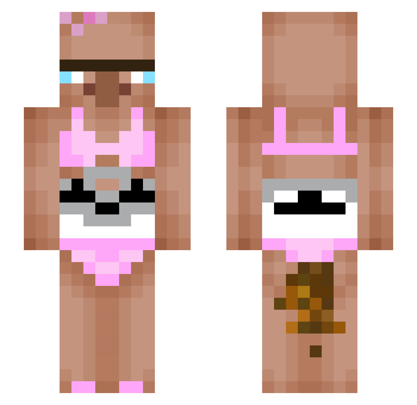 sll0rd Minecraft skin, front and back view
