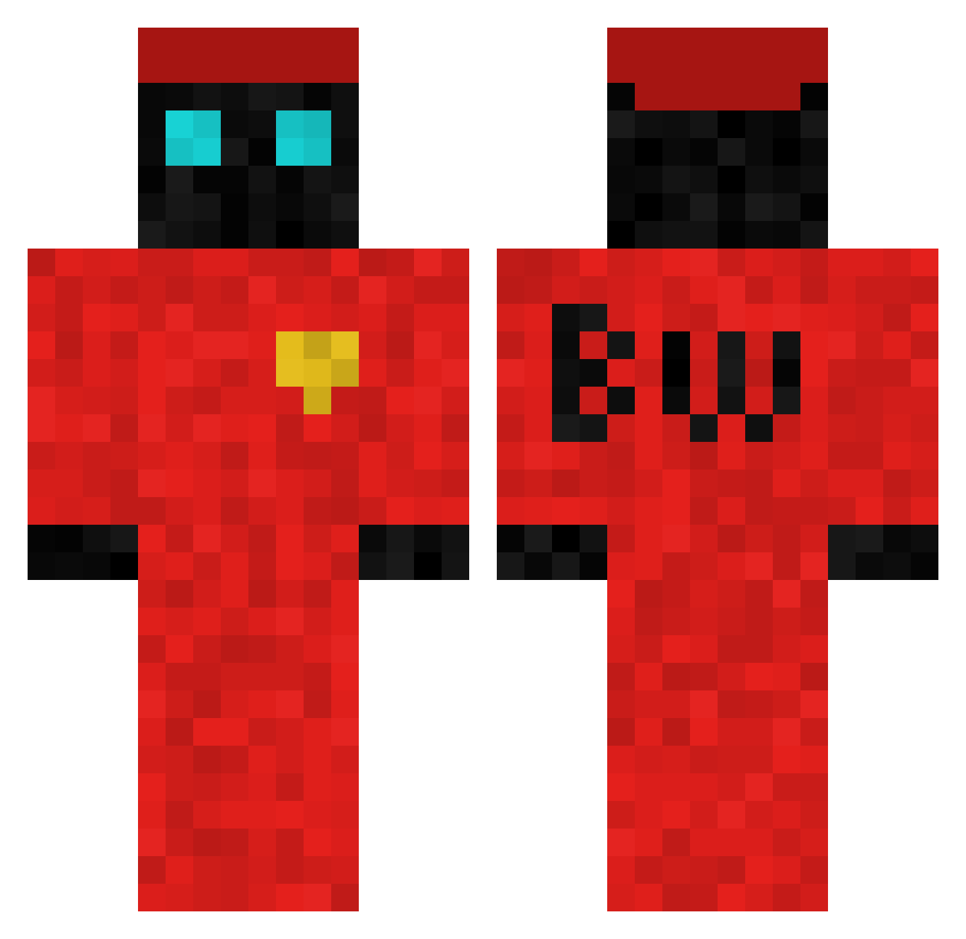 Trist559 Minecraft skin, front and back view