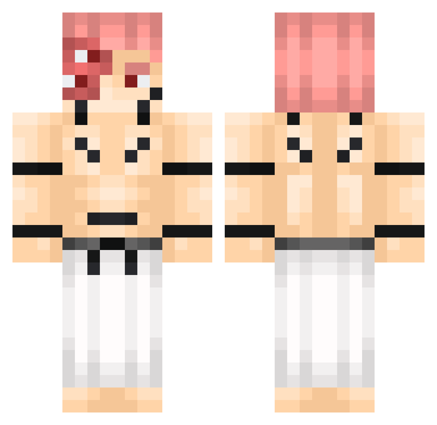 Juicemkr Minecraft skin, front and back view