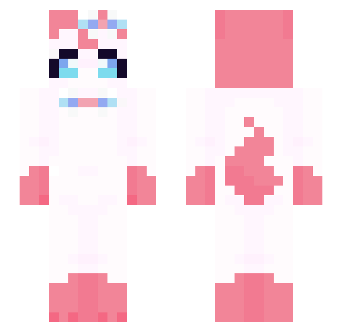 VivitheMoth Minecraft skin, front and back view