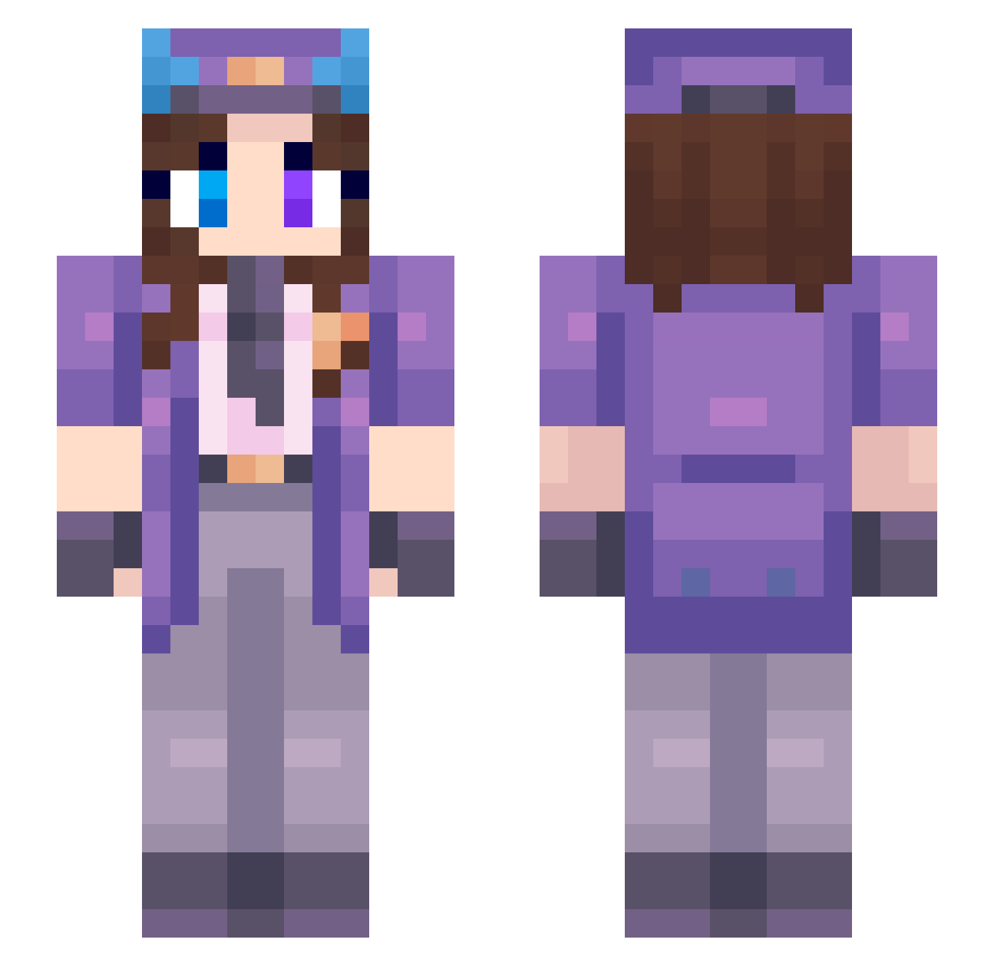 _WillowsMoons_ Minecraft skin, front and back view