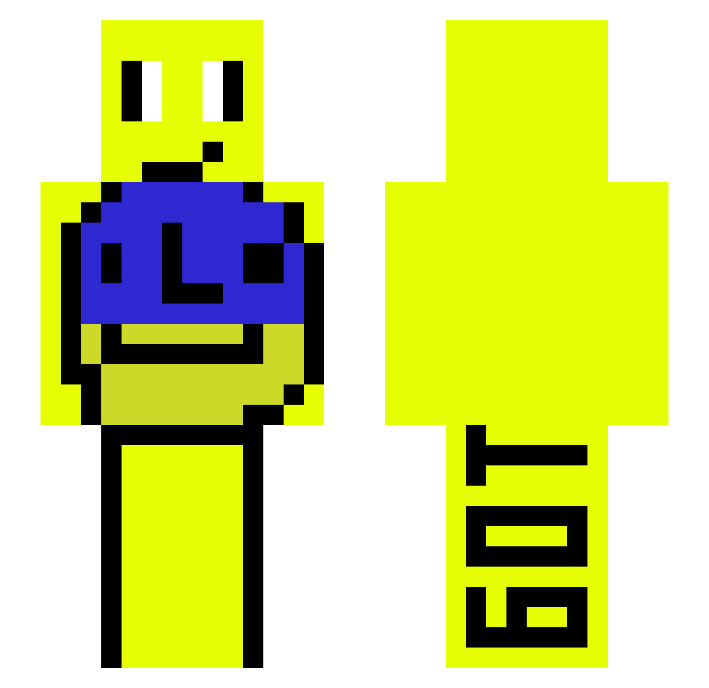 destroy9994 Minecraft skin, front and back view