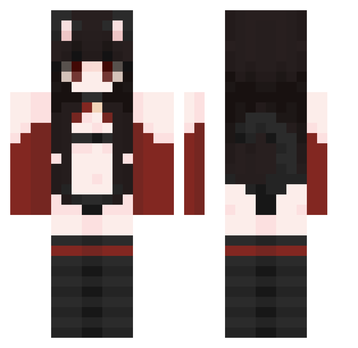 SteweizZz Minecraft skin, front and back view