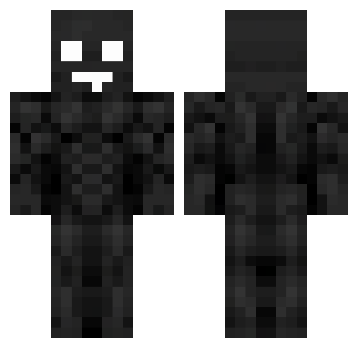 Bonkers_Noob Minecraft skin, front and back view