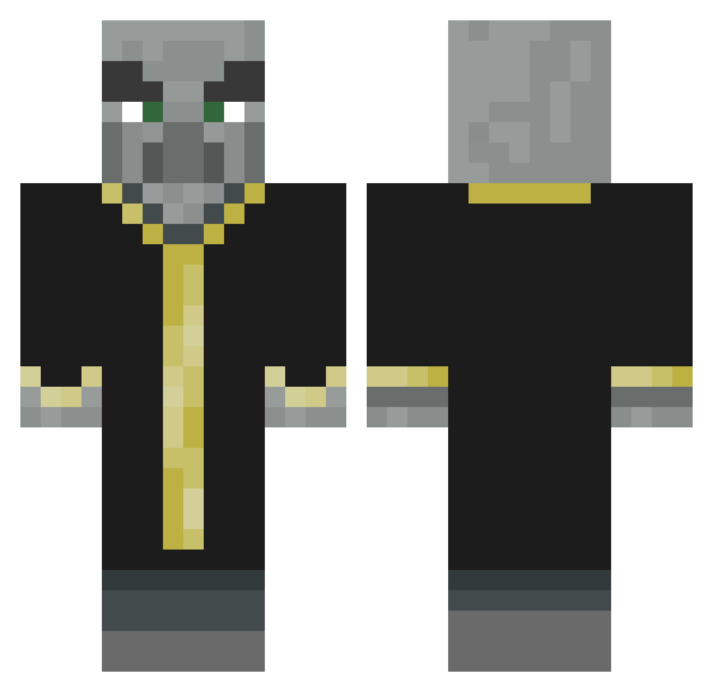 NICE987 Minecraft skin, front and back view