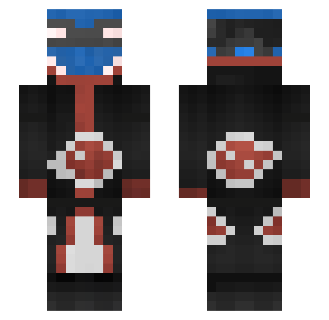 turtlekiinq Minecraft skin, front and back view