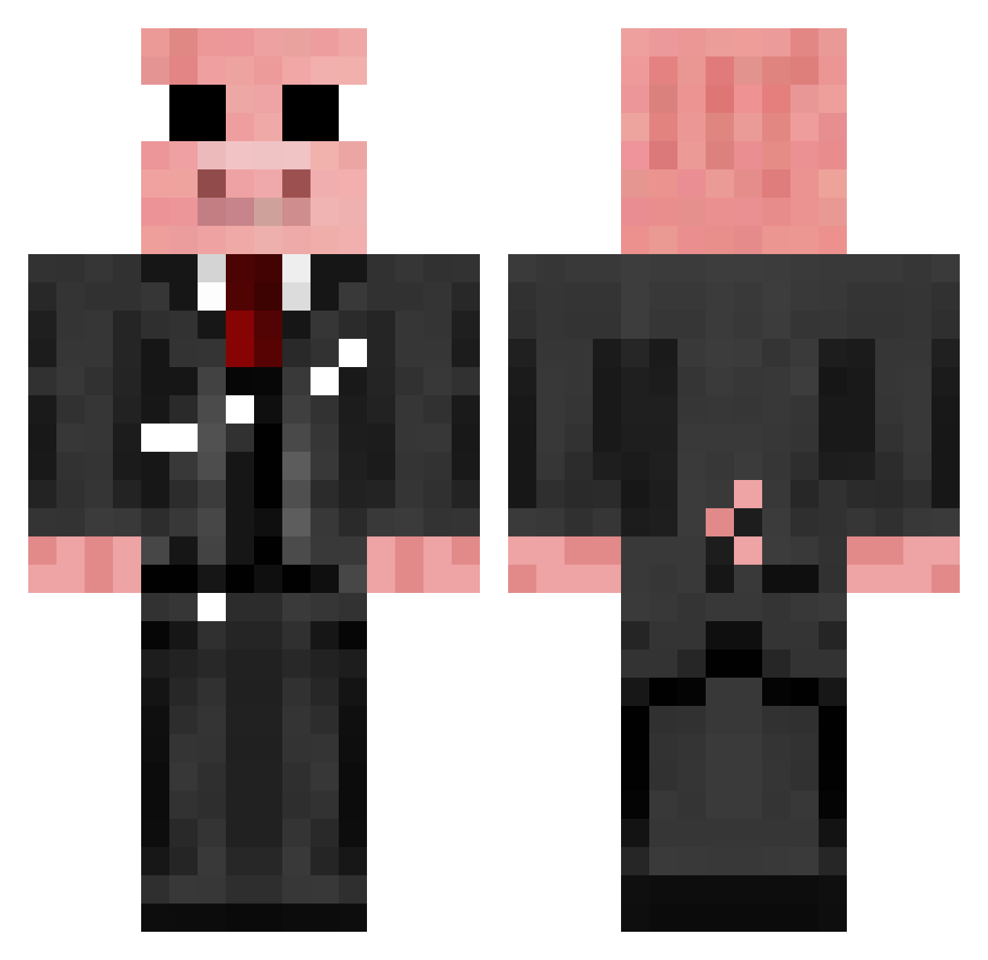 TurtleTacticz Minecraft skin, front and back view