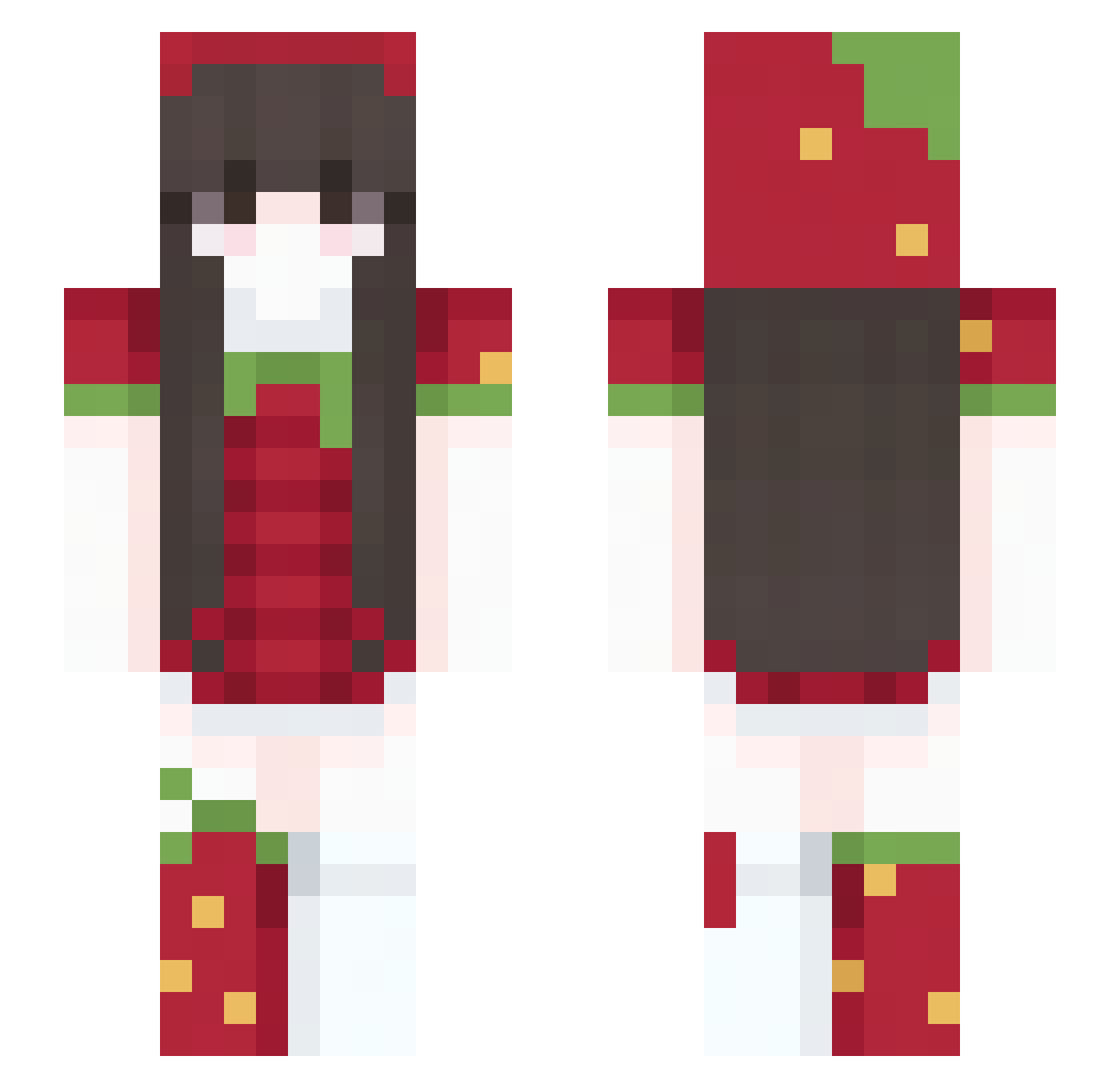 Chizukekiiii Minecraft skin, front and back view