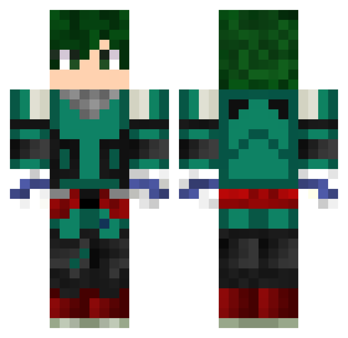 CherryEFN Minecraft skin, front and back view