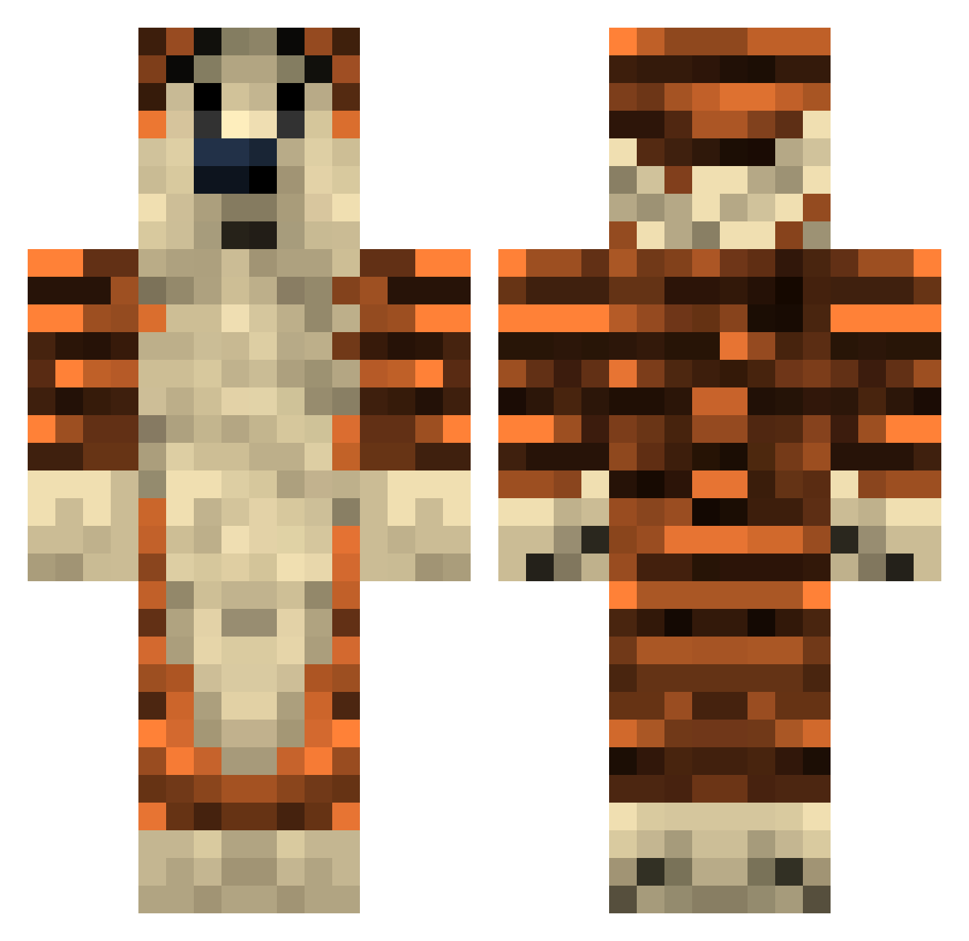 saitama7729 Minecraft skin, front and back view