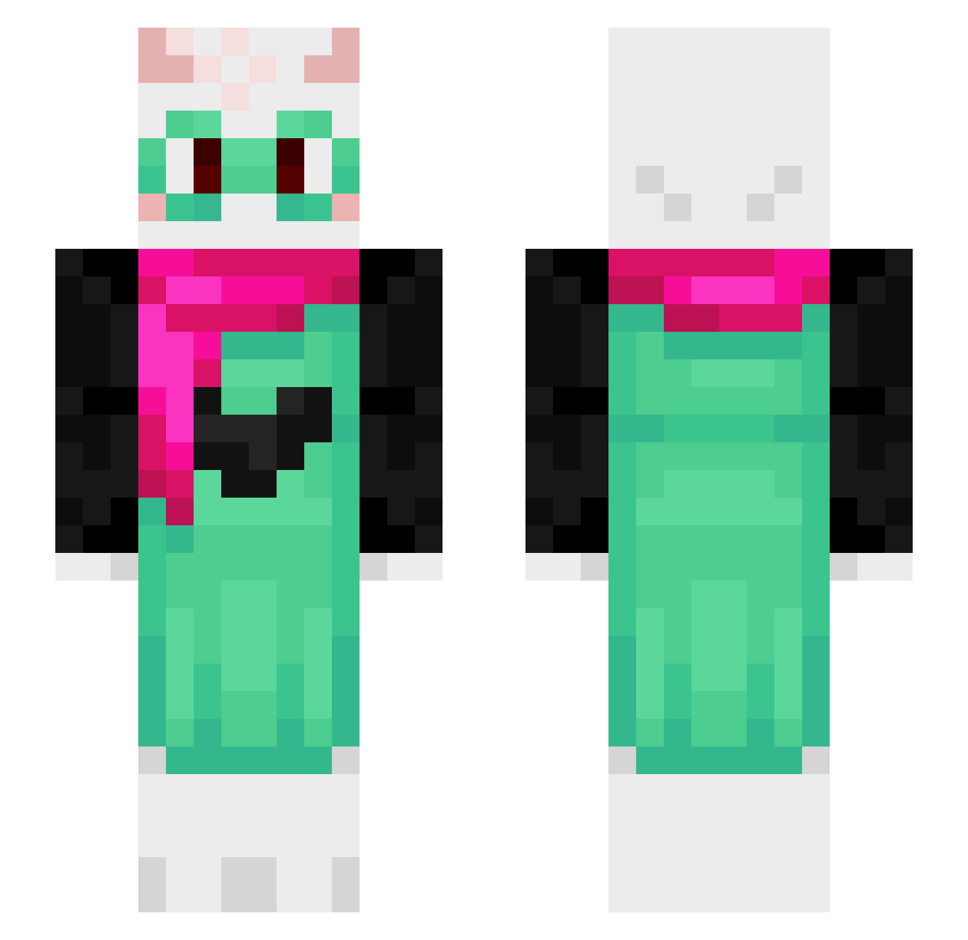 PlagueD0c049 Minecraft skin, front and back view
