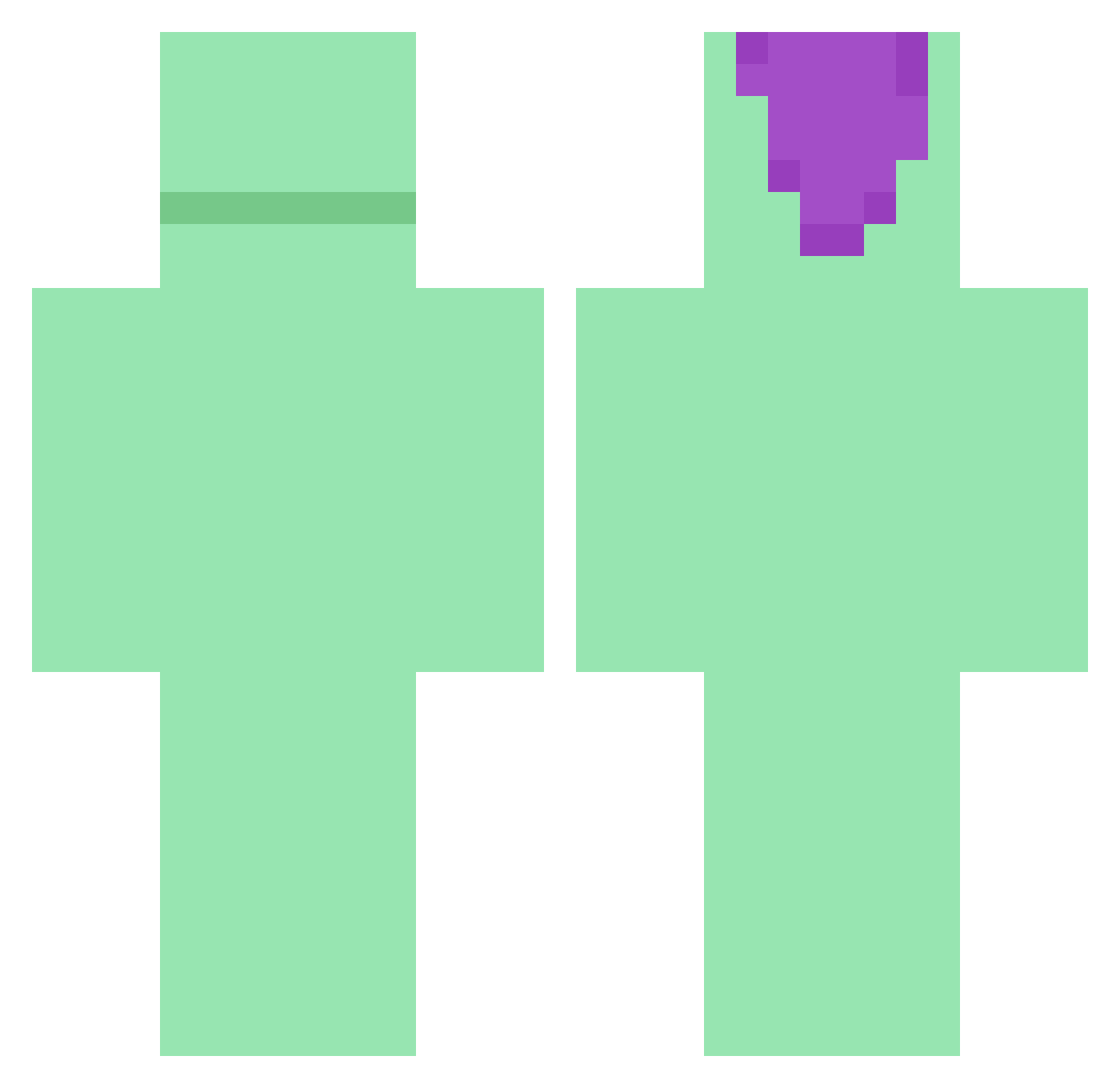 ReshH3H3 Minecraft skin, front and back view