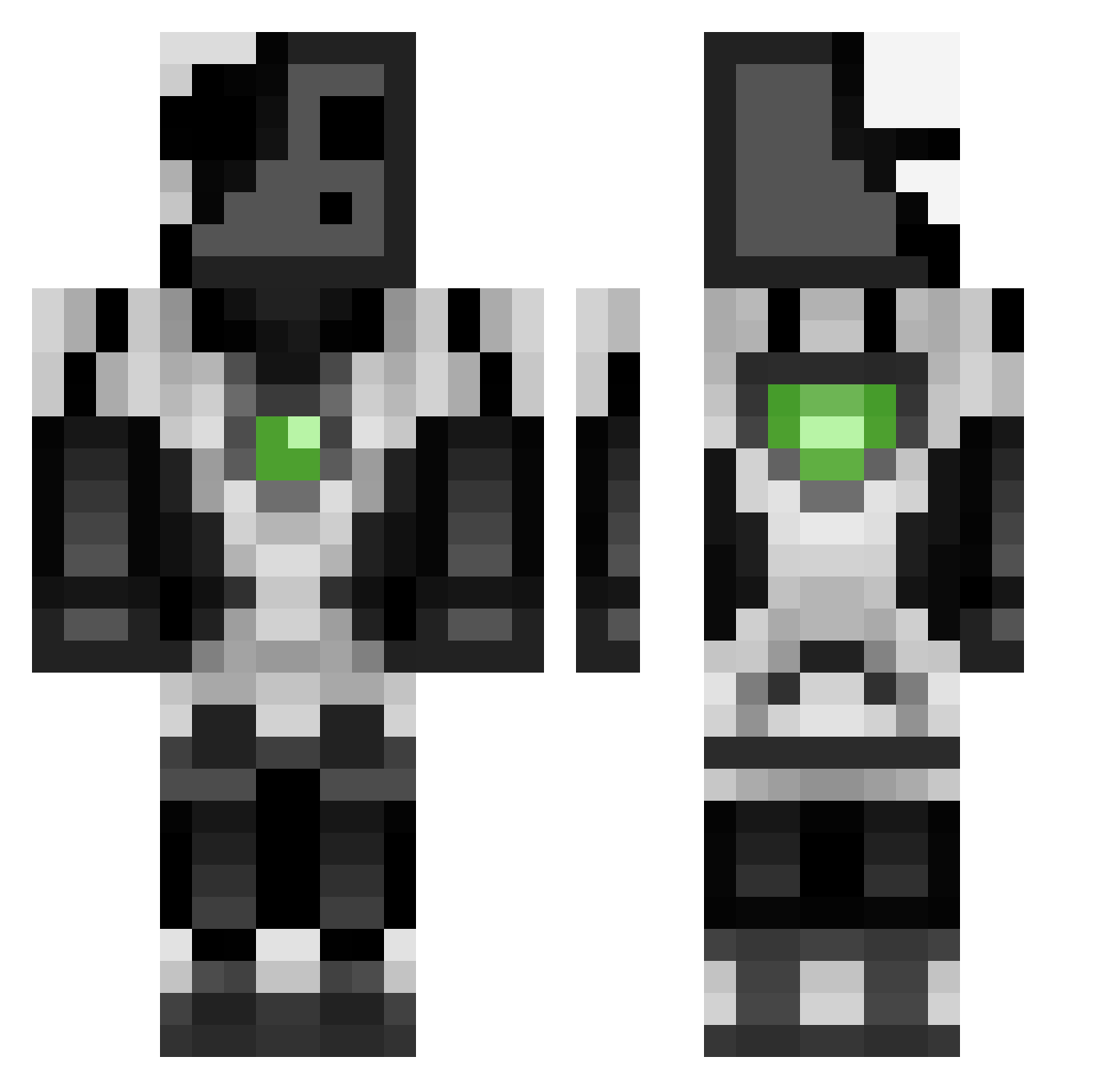 PintOS Minecraft skin, front and back view
