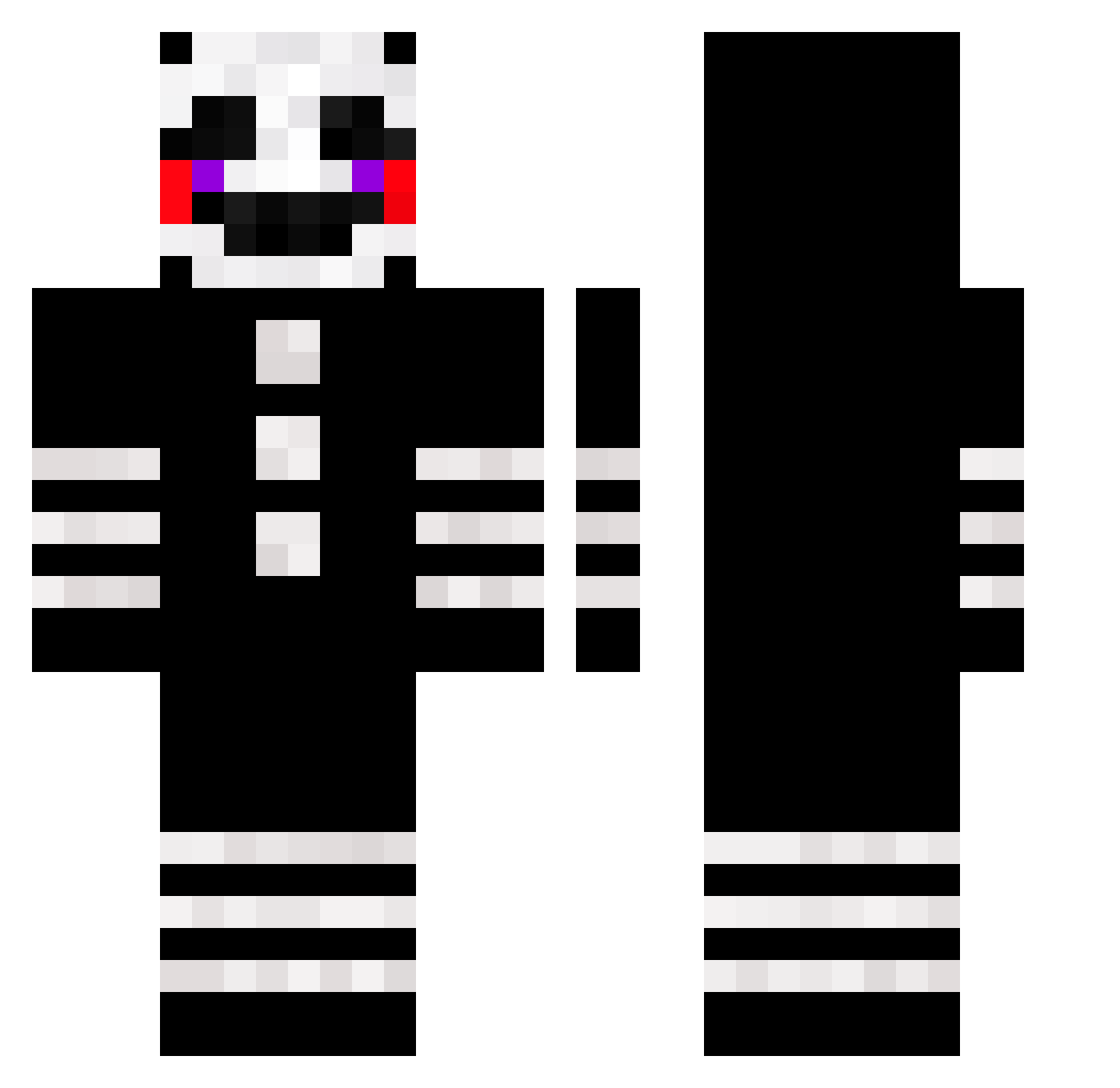Podargidae Minecraft skin, front and back view
