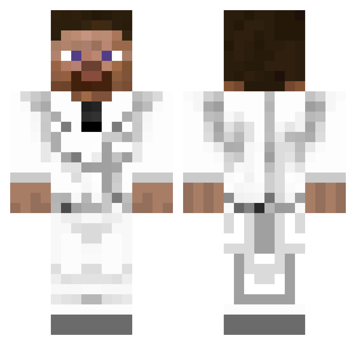 Rydc10 Minecraft skin, front and back view