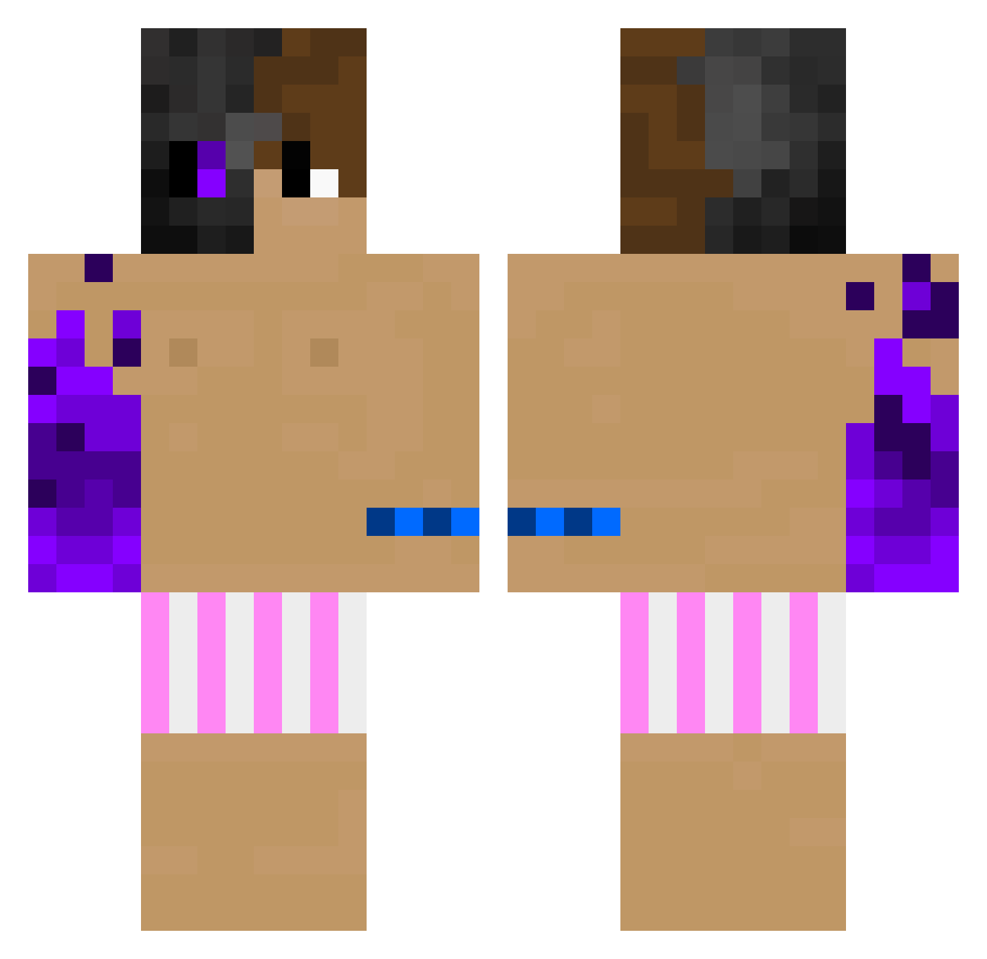 GANOX07 Minecraft skin, front and back view