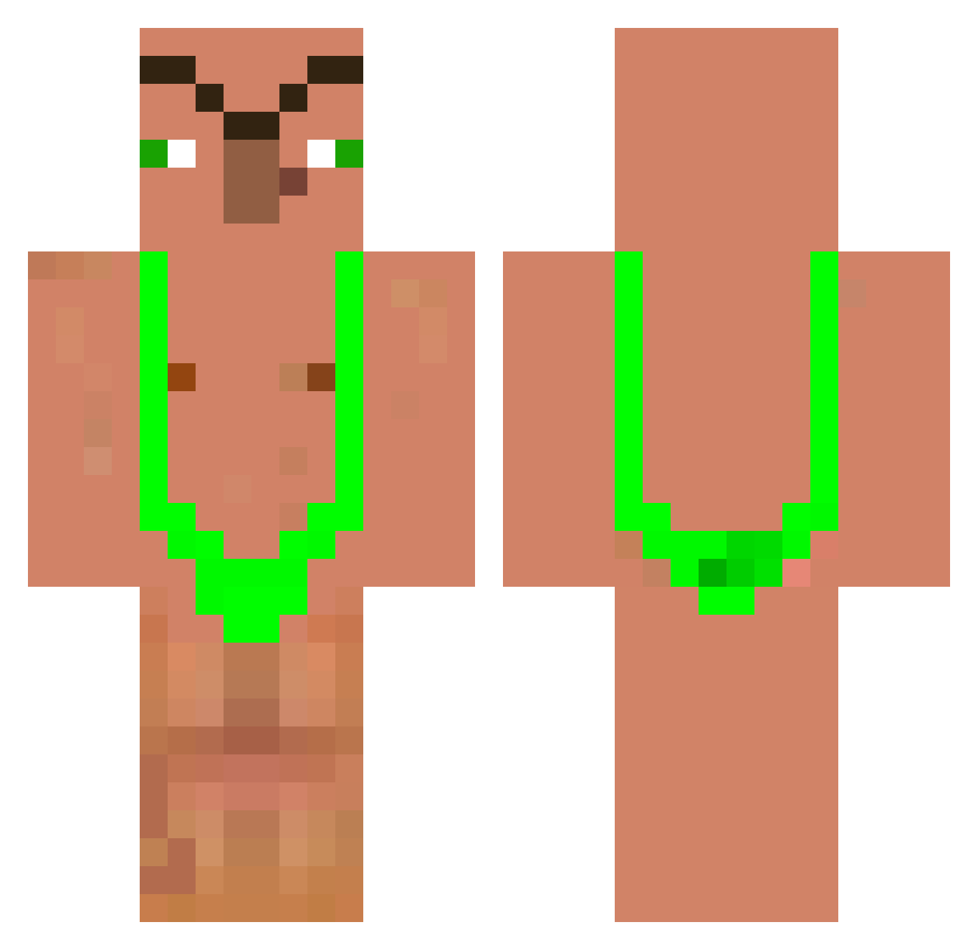nellyboinell Minecraft skin, front and back view
