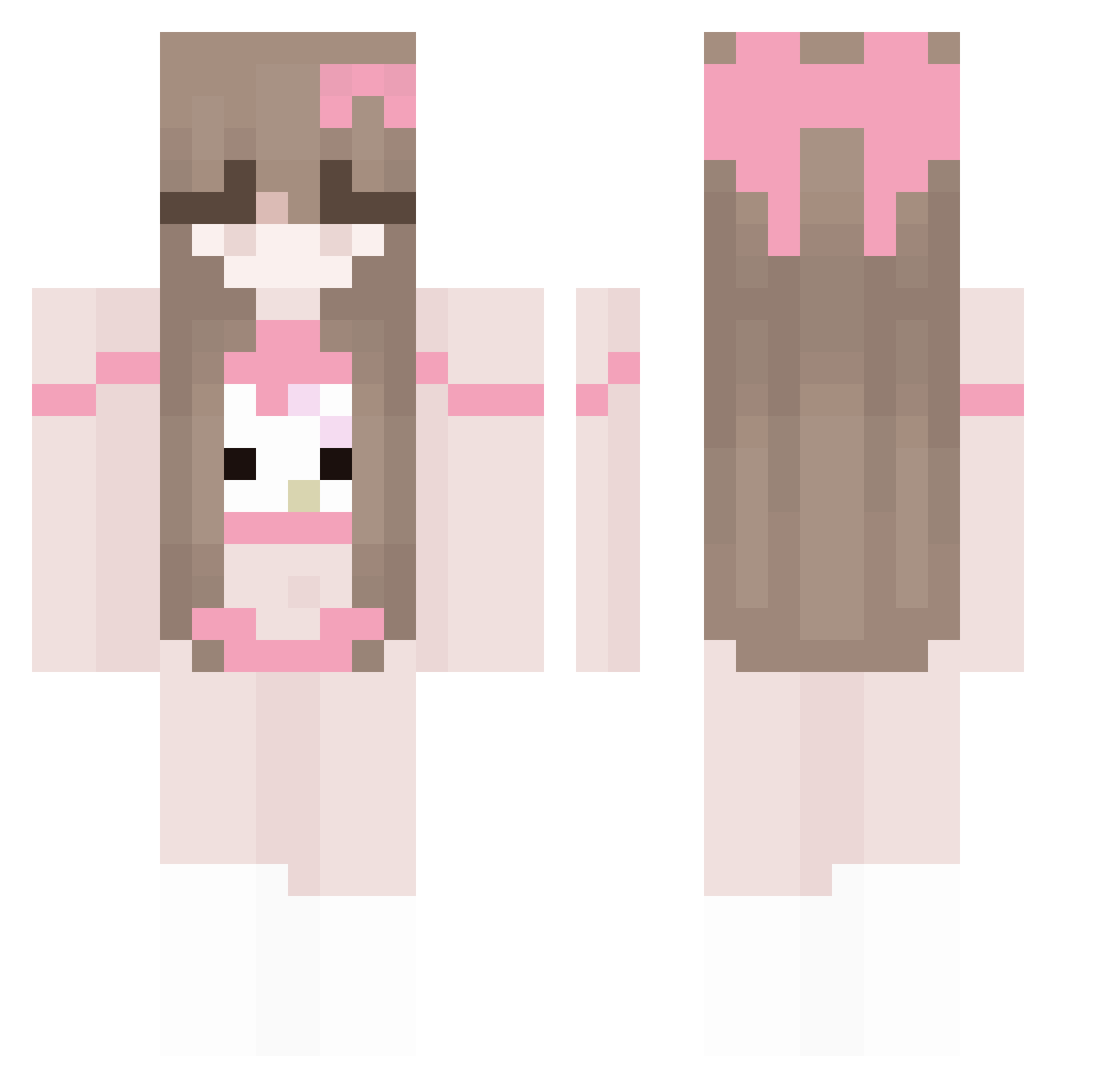 yeruixin Minecraft skin, front and back view