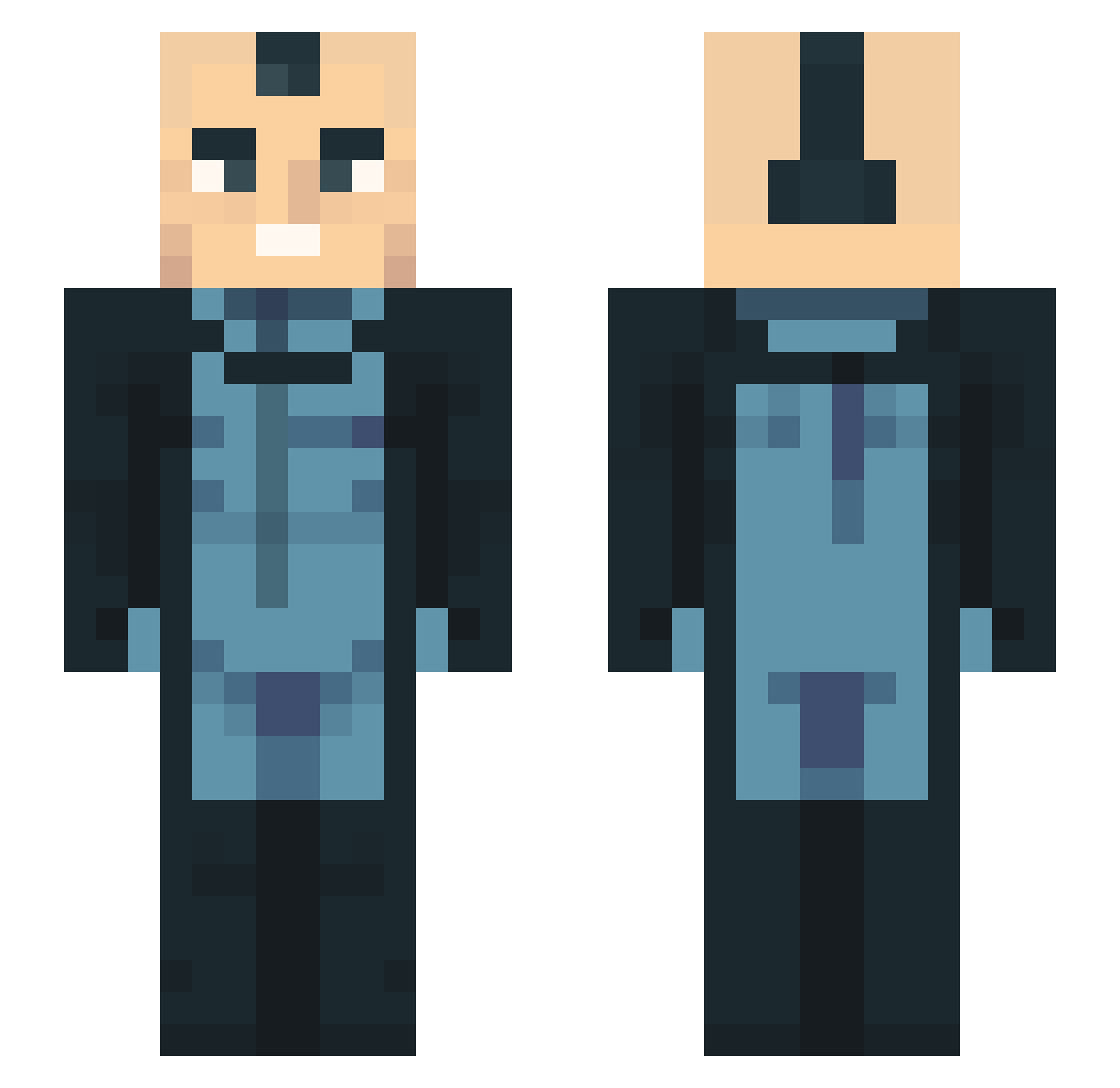 Xurtry Minecraft skin, front and back view