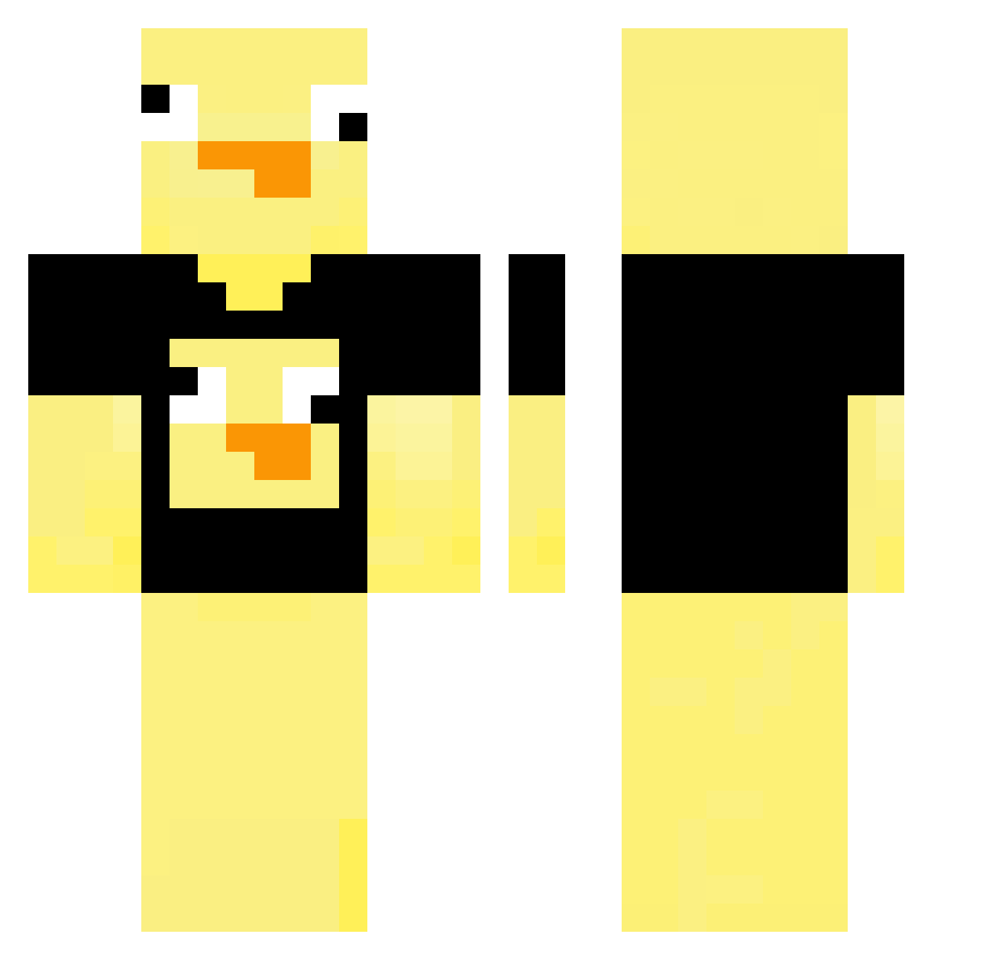TheCrispyChicken Minecraft skin, front and back view