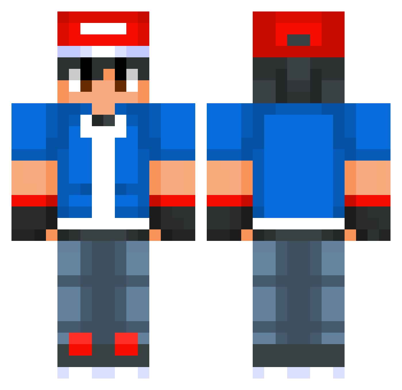 joshcanread Minecraft skin, front and back view