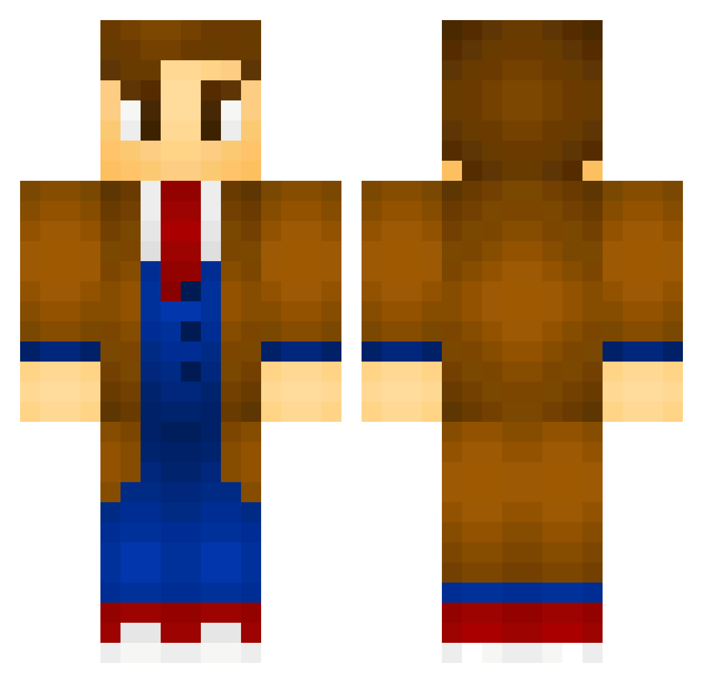directplay Minecraft skin, front and back view