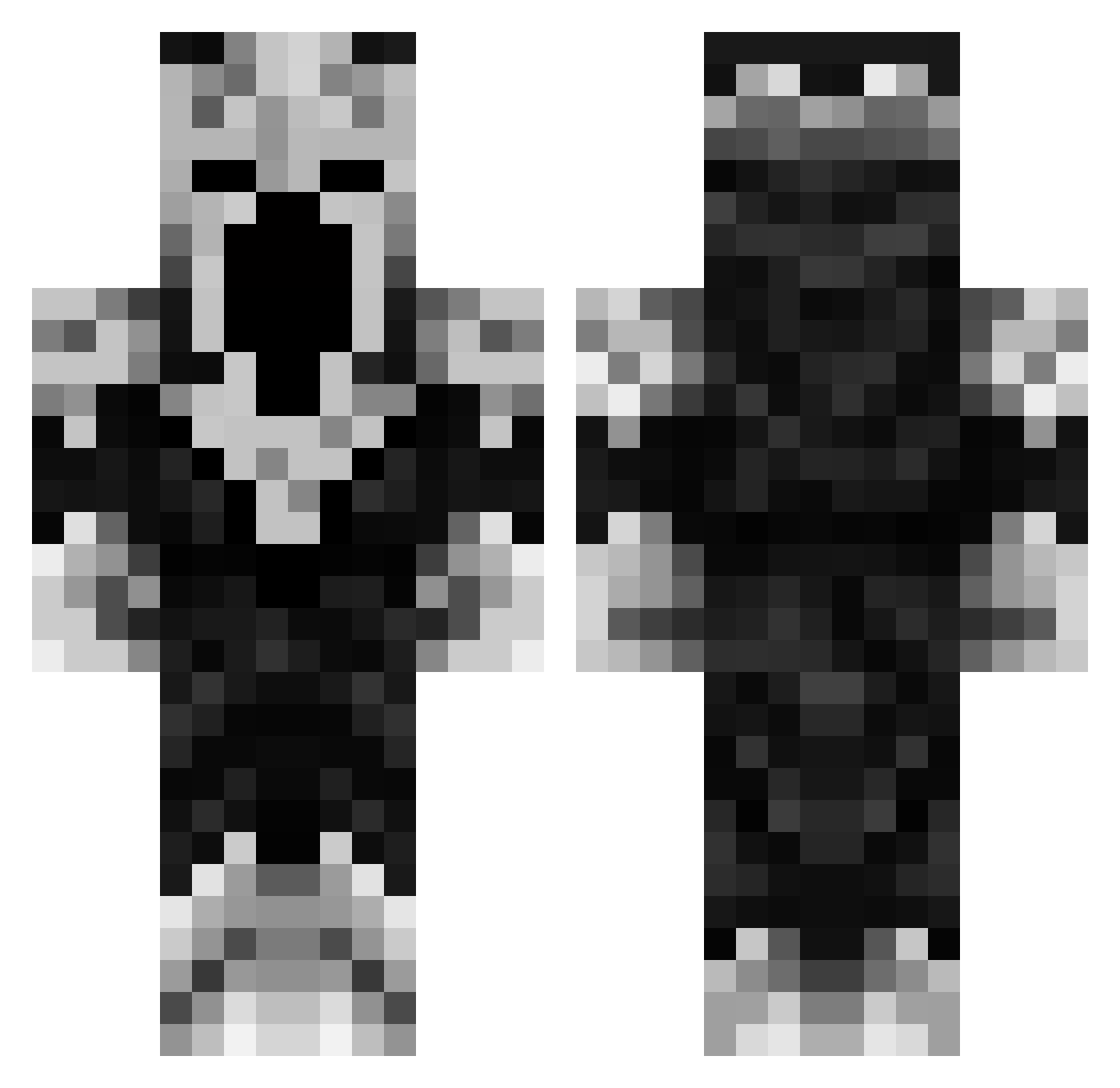 LI_IKE Minecraft skin, front and back view