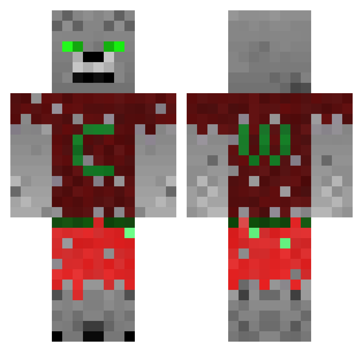 RikkoTroom Minecraft skin, front and back view