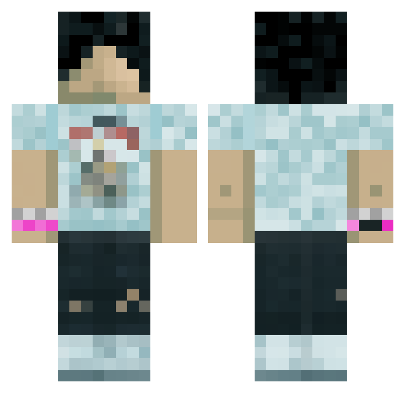 Miltown773 Minecraft skin, front and back view