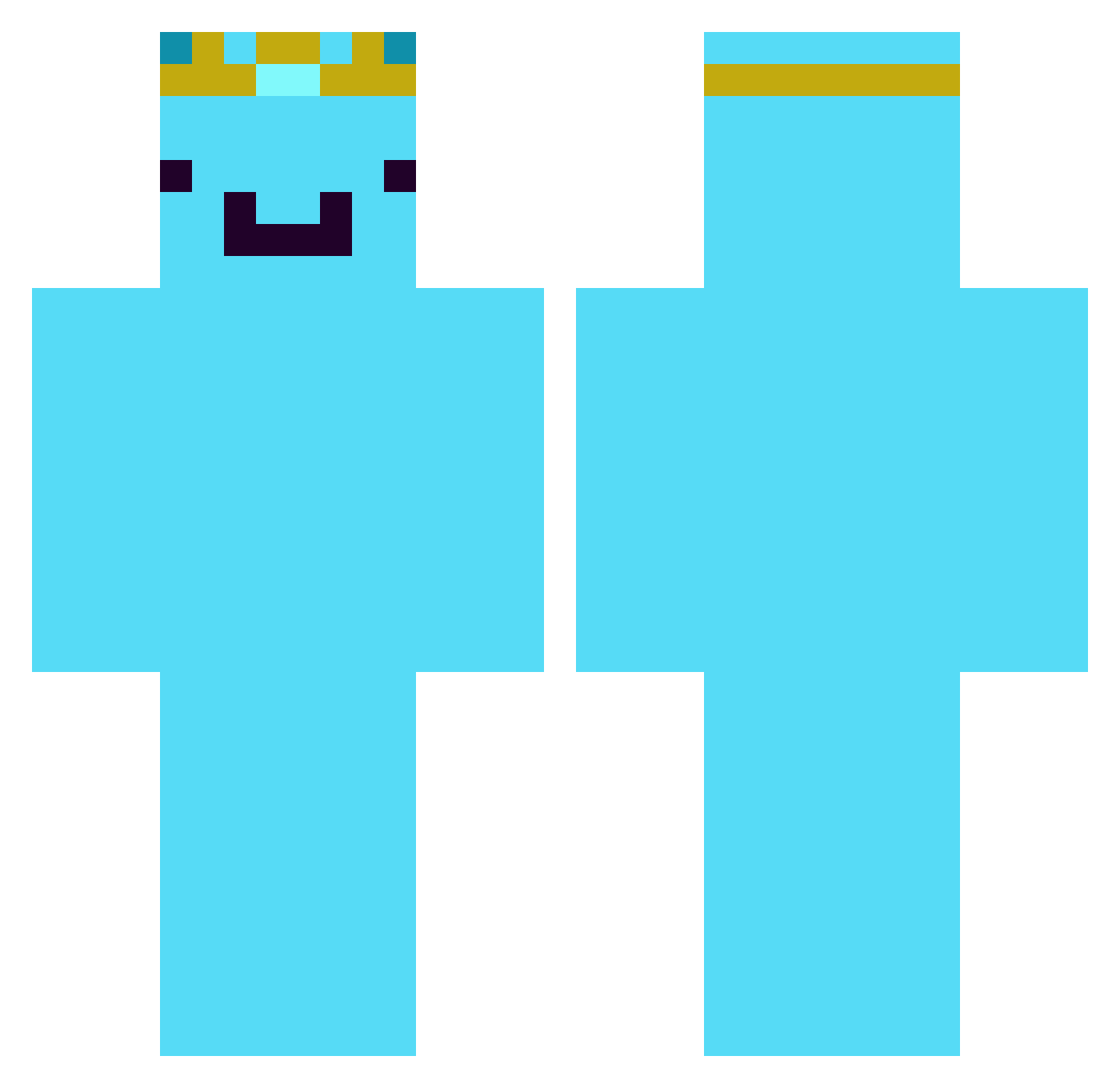 xZensinx Minecraft skin, front and back view
