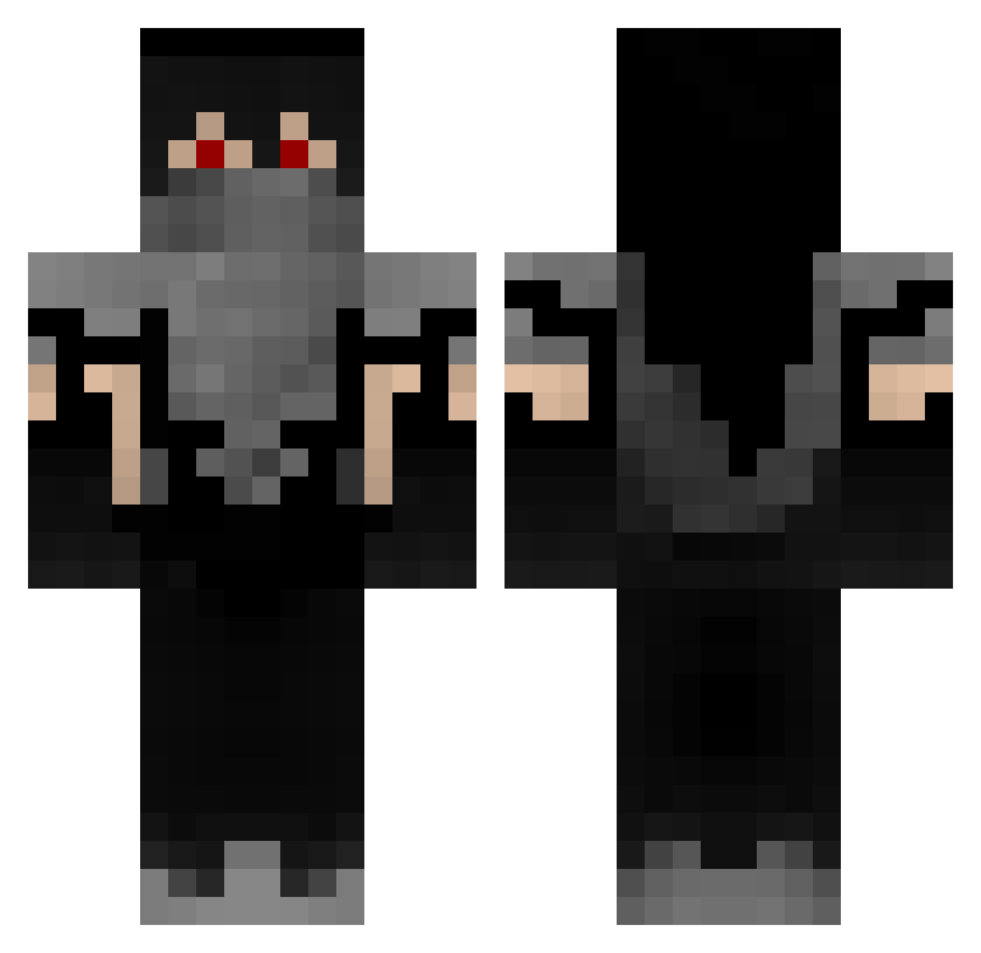 1amkira_ Minecraft skin, front and back view