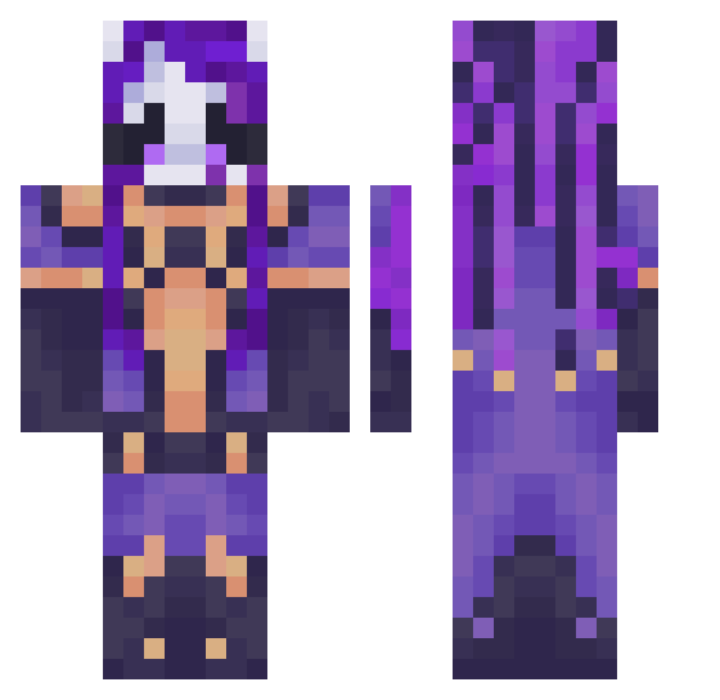 Simonemig Minecraft skin, front and back view