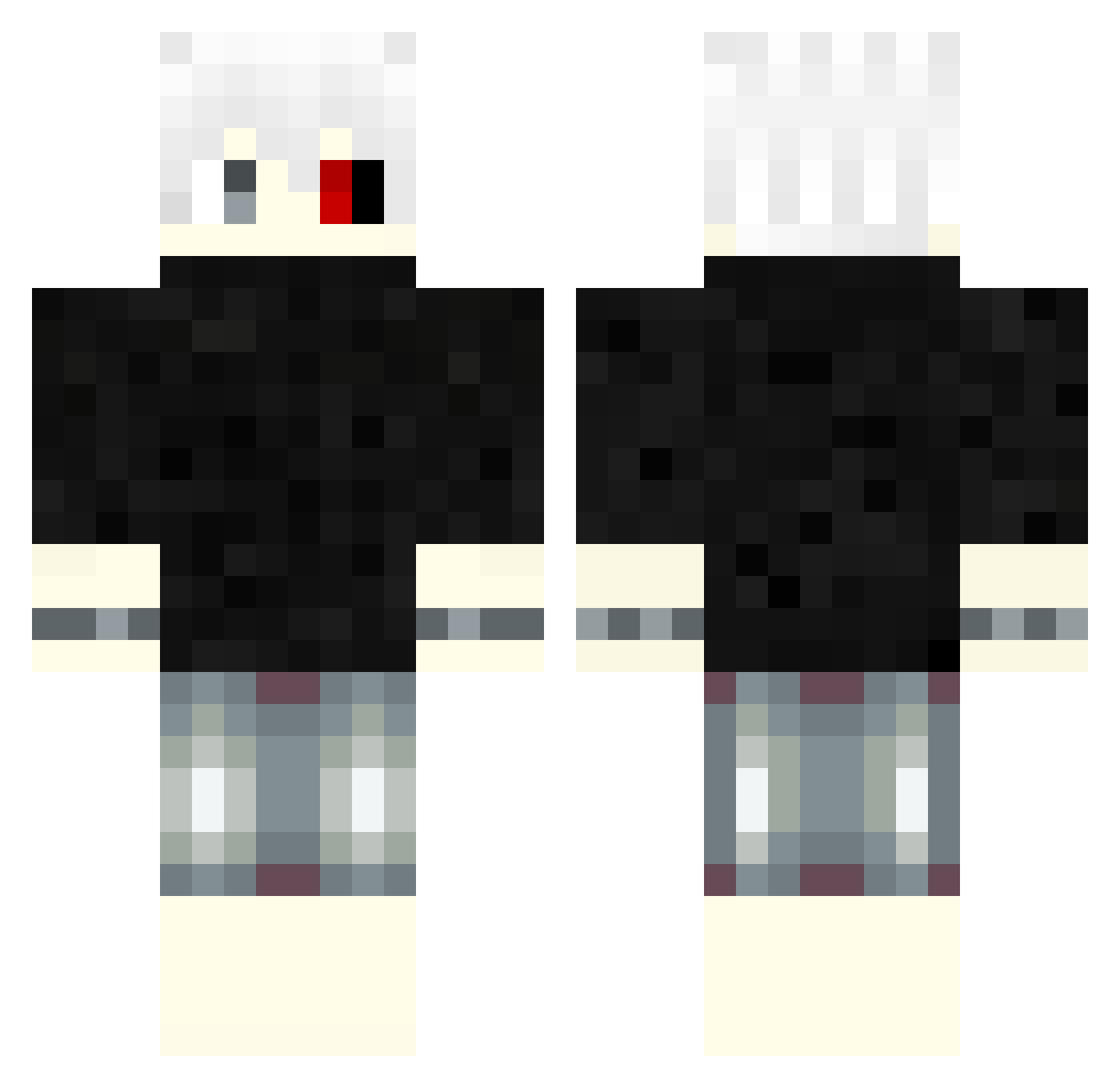 sasakiyuto8 Minecraft skin, front and back view