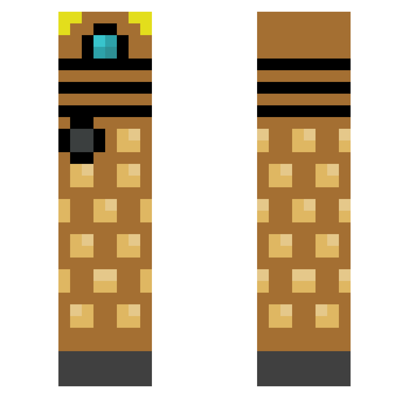 Juicers Minecraft skin, front and back view