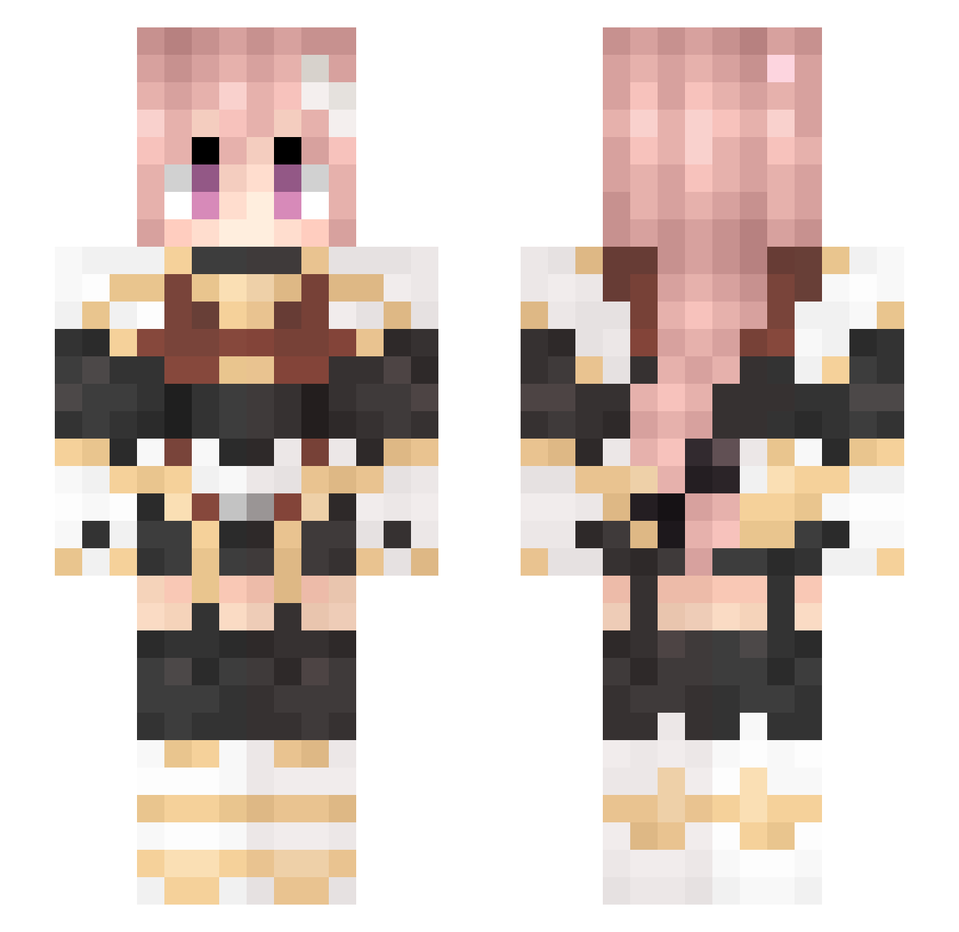 Erosarisss Minecraft skin, front and back view