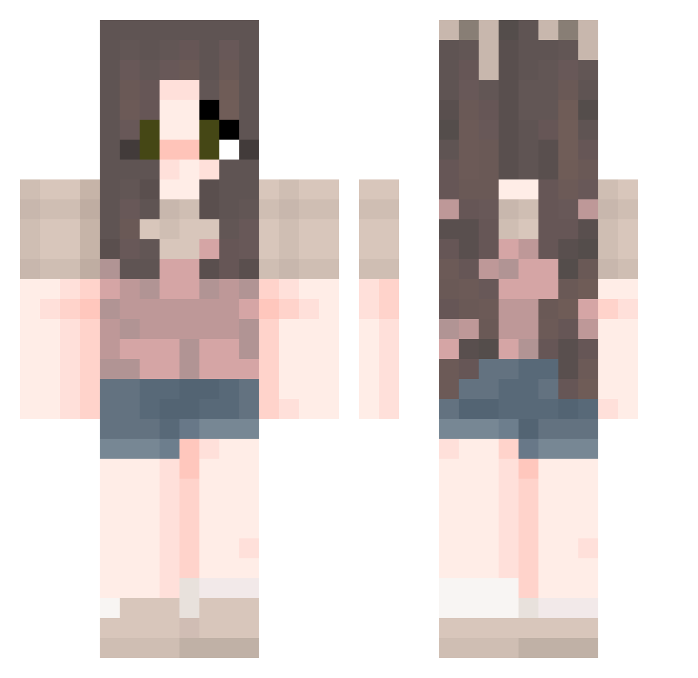 Seylacore Minecraft skin, front and back view