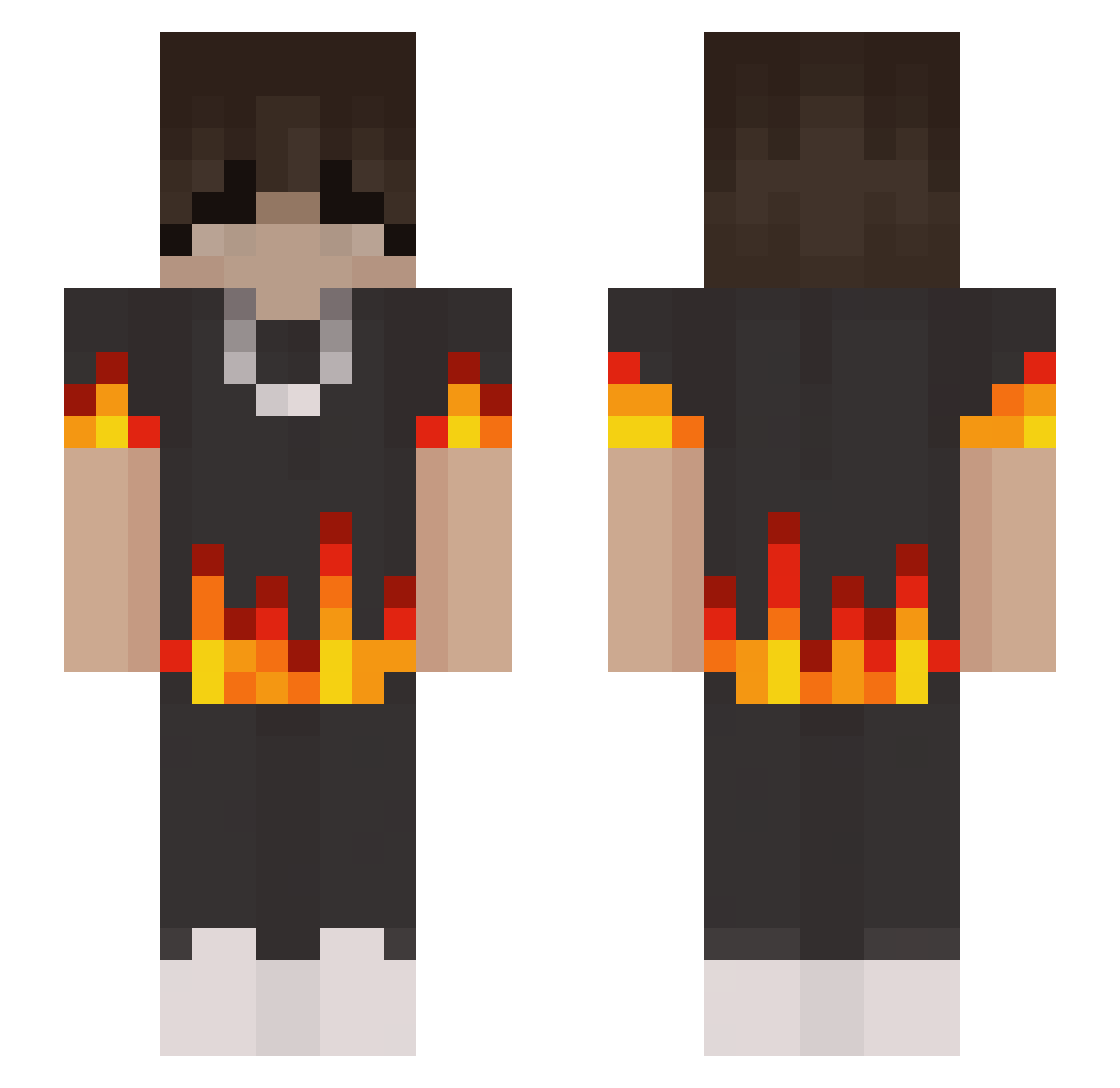 LilyCupcake Minecraft skin, front and back view