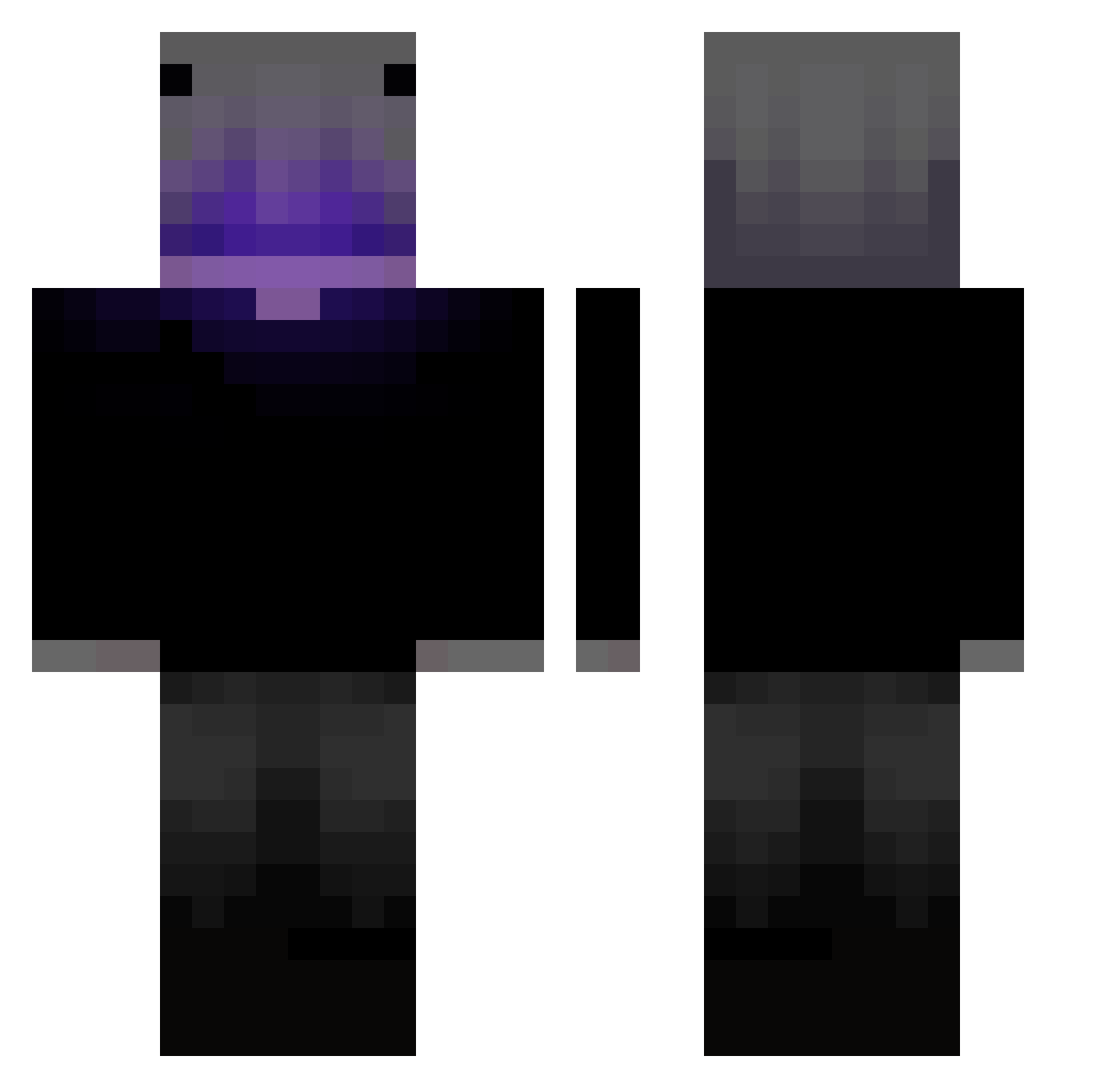 RyzeeKing7 Minecraft skin, front and back view