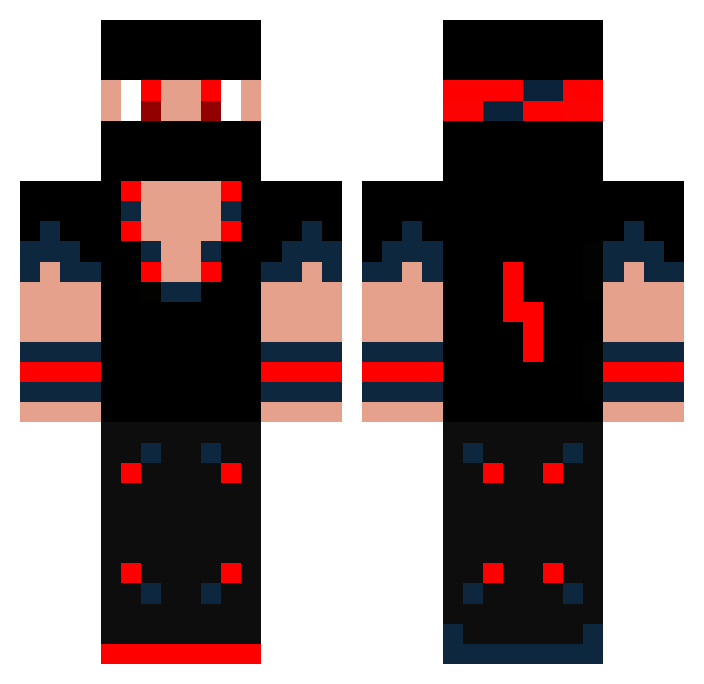 Stimpeyy Minecraft skin, front and back view