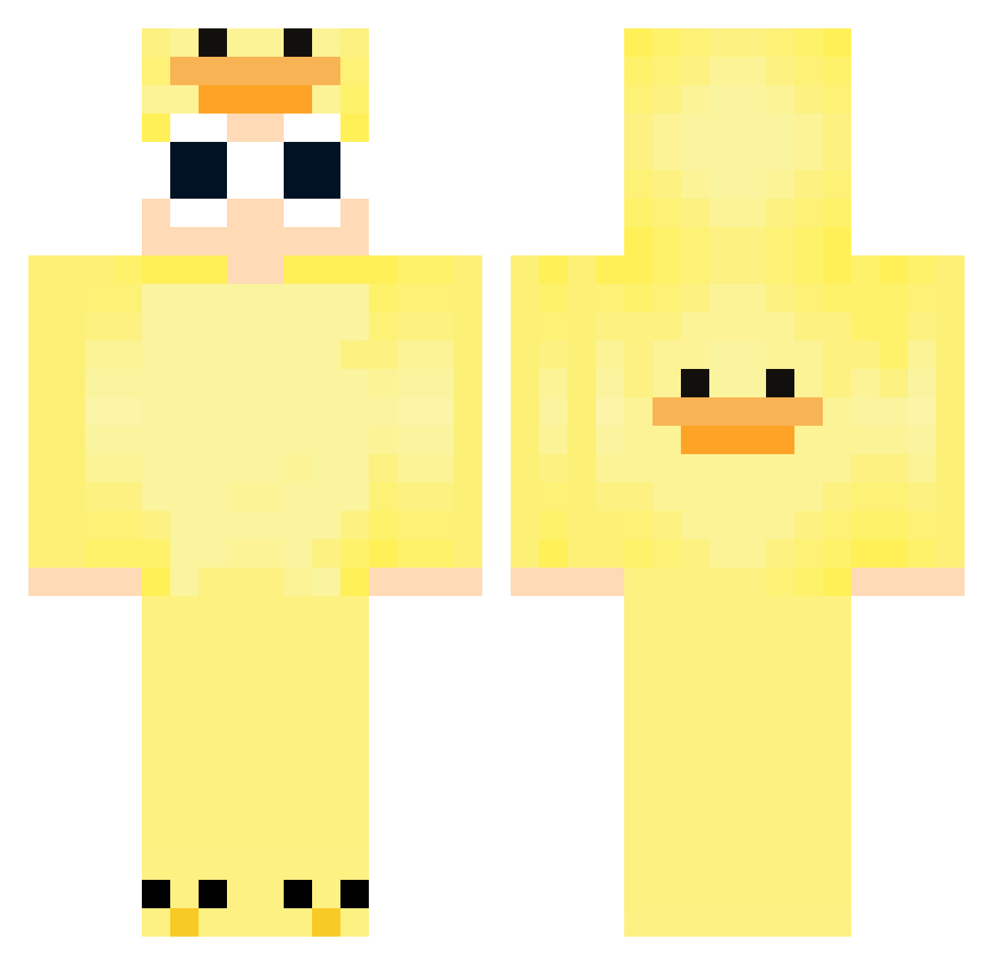 RinShunn Minecraft skin, front and back view