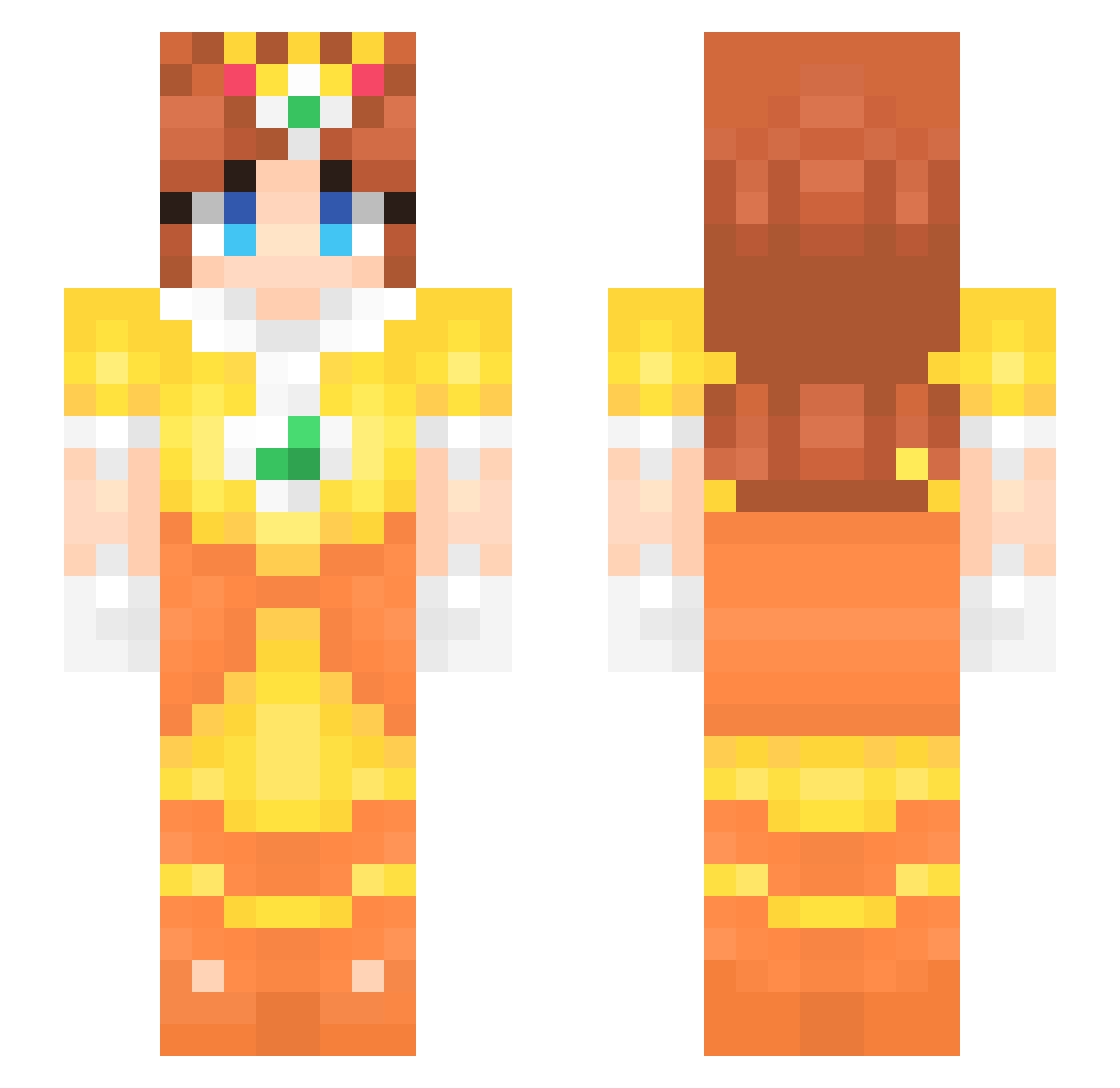 BielLovesMari Minecraft skin, front and back view
