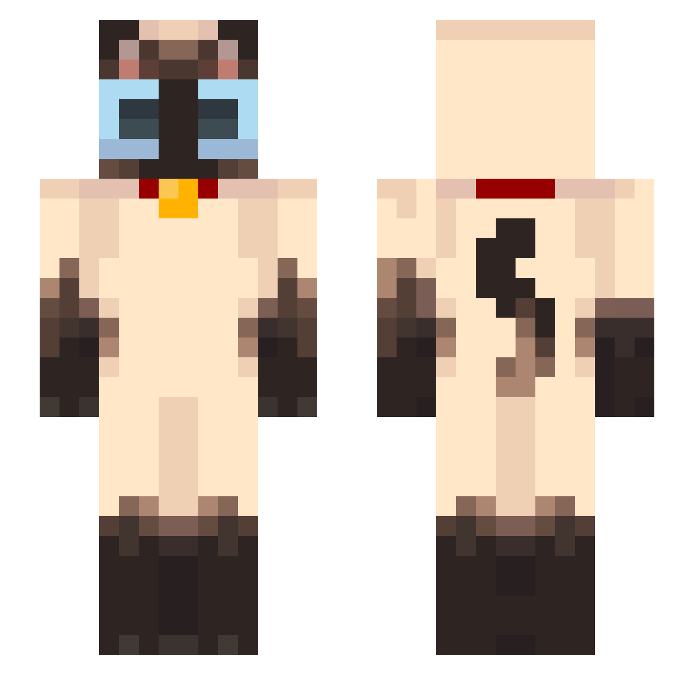 EinfachnurEasy Minecraft skin, front and back view