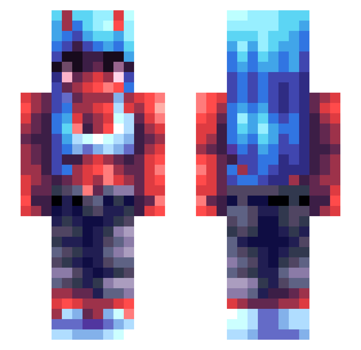ErickB3597 Minecraft skin, front and back view