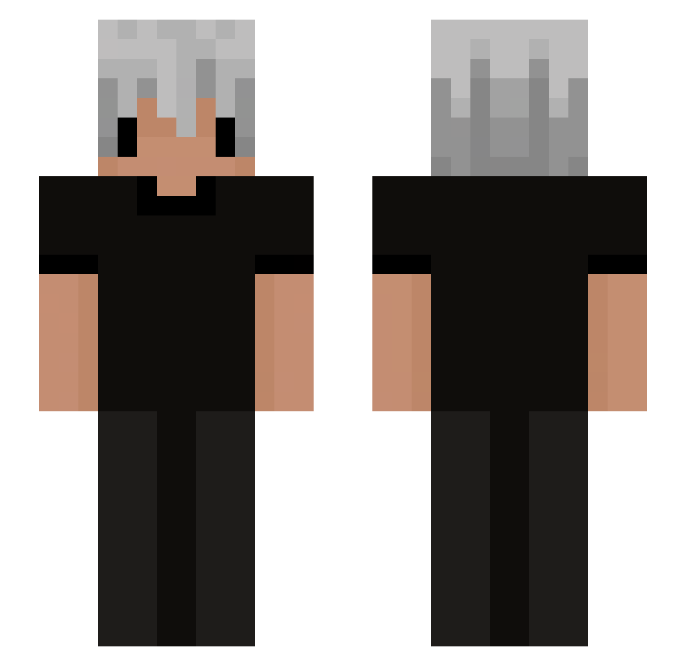 GULIWIEREQ Minecraft skin, front and back view