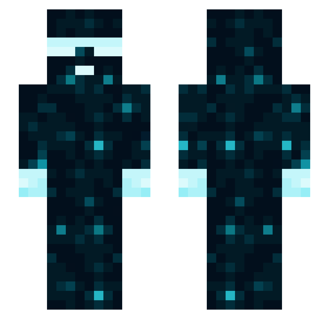 Hukam Minecraft skin, front and back view