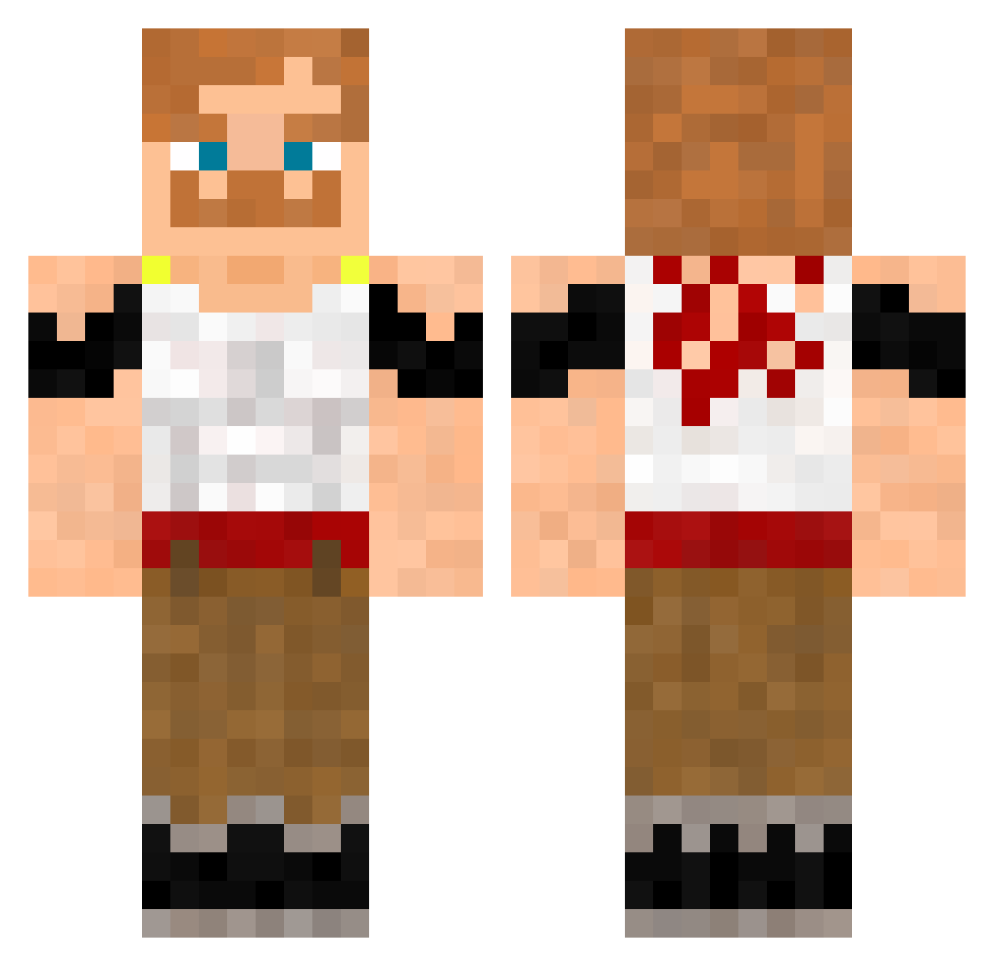 Enygma1001 Minecraft skin, front and back view