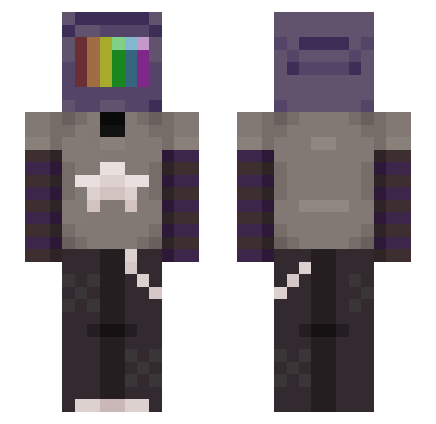 Haloninja1710 Minecraft skin, front and back view